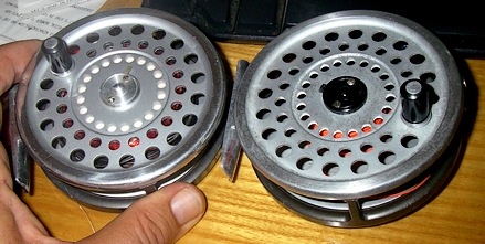 The two styles of Hardy's (SA) system reel