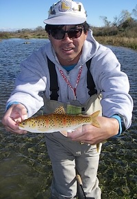 A Rare Manchurian Trout caught outside its home waters