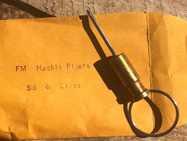 Matarelli Hackle Pliers, Stainless and Brass prototype